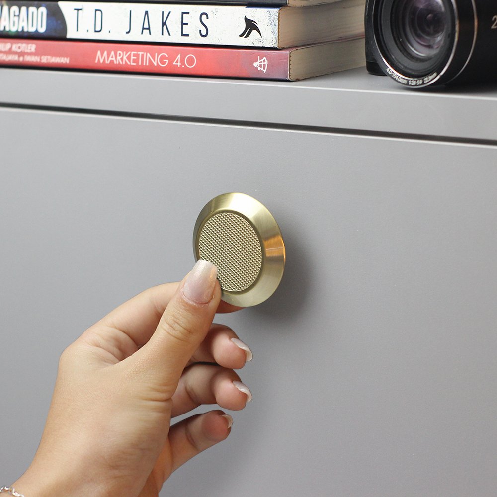 Puxador Ponto Disk G Gold Escovado ZP5474 - Zen Design G