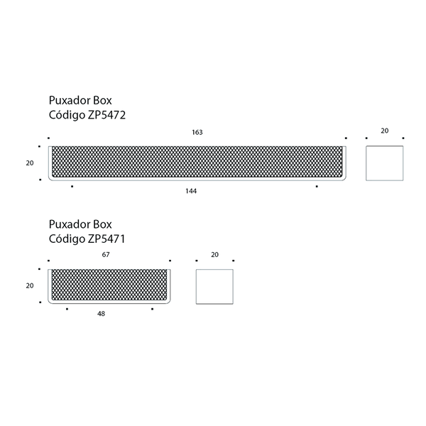 Puxador Alça Box 48MM Niquel Escovado ZP5471 - Zen Design 48MM