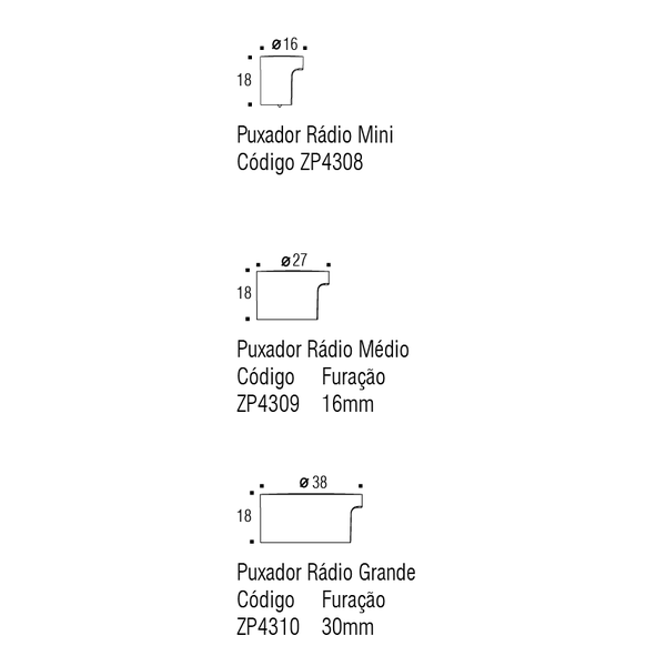 zenaoページ Puxador Ponto Radio Mini Níquel Escovado ZP4308 - Zen Design MINI