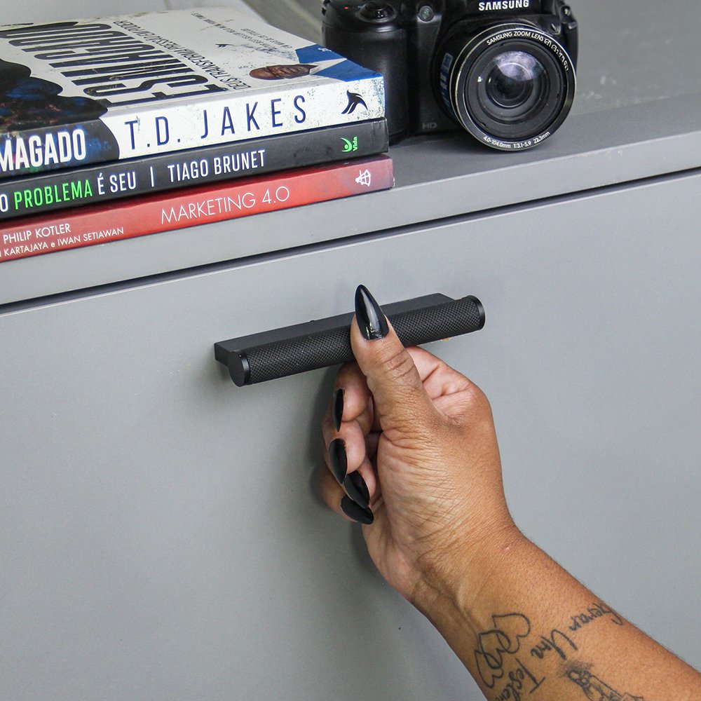 Puxador Alça Sorento Granado 96mm Preto ZP5451.096 - Zen Design 96MM