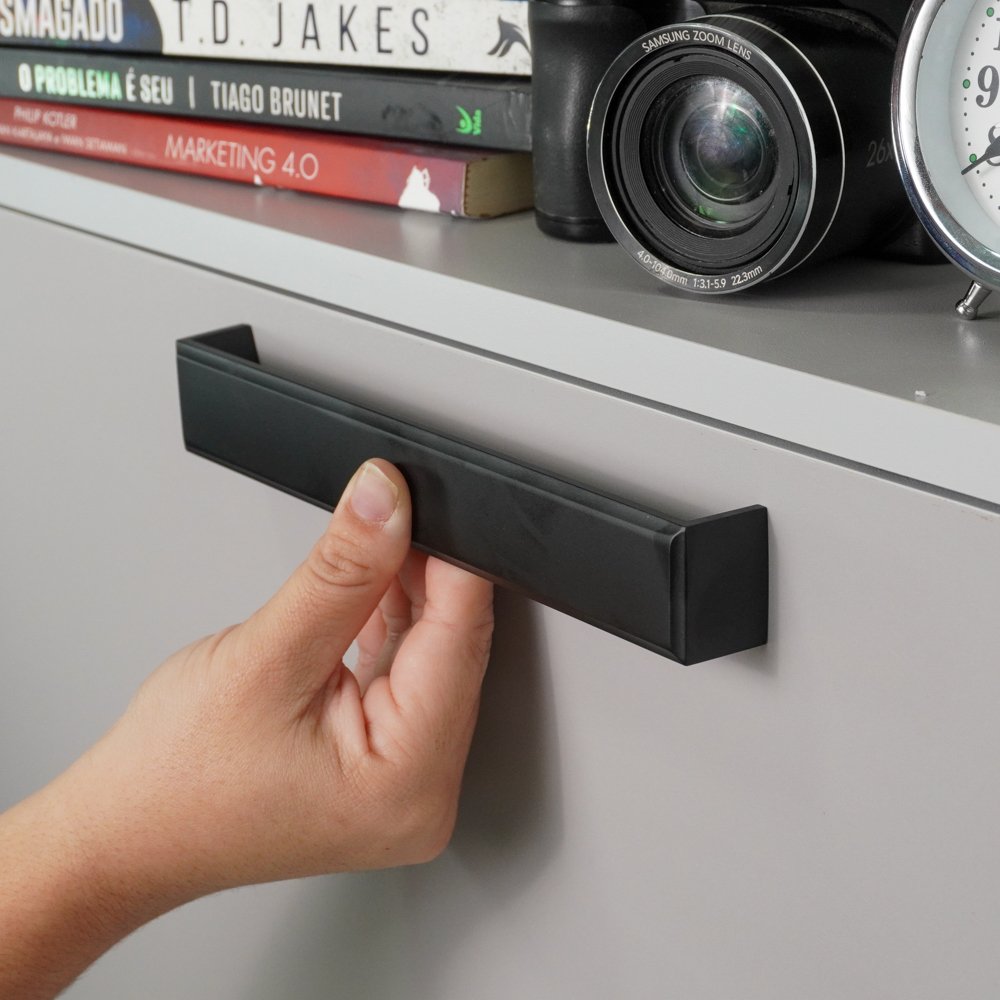 Puxador Alça Creta 192MM Preto ZP3950 - Zen Design 192MM