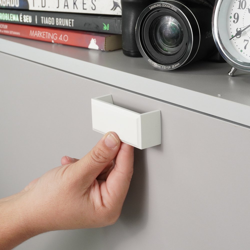 Puxador Alça Creta 64MM Branco ZP3949 - Zen Design 64MM