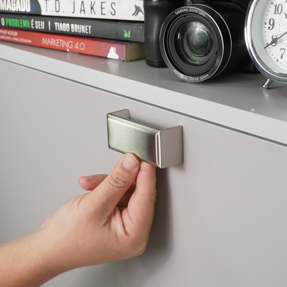 Puxador Alça Creta 64MM Níquel Escovado ZP3949 - Zen Design 64MM