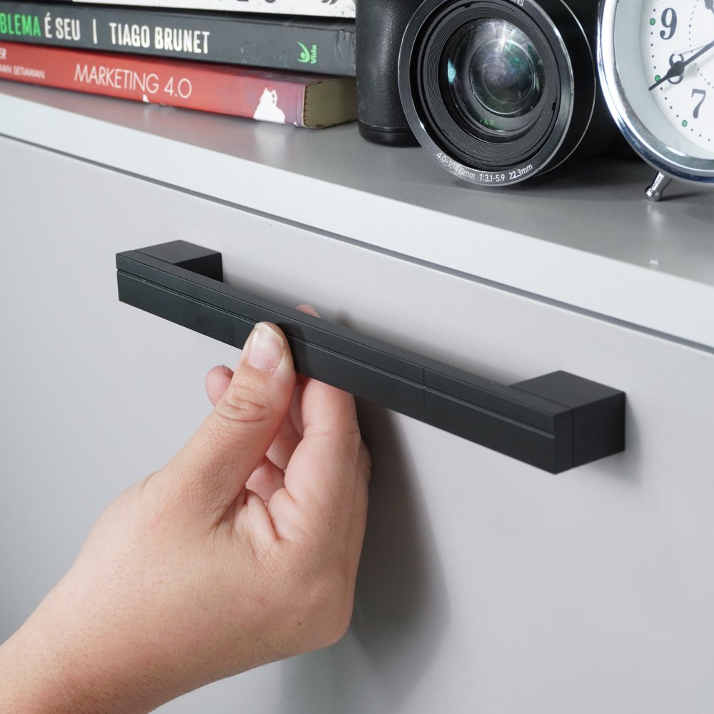 Puxador Alça Ken 128mm Preto ZP0475 - Zen Design 128MM