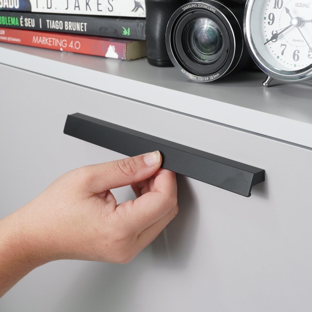Puxador Alça Ken 192mm Preto ZP0178 - Zen Design 192MM