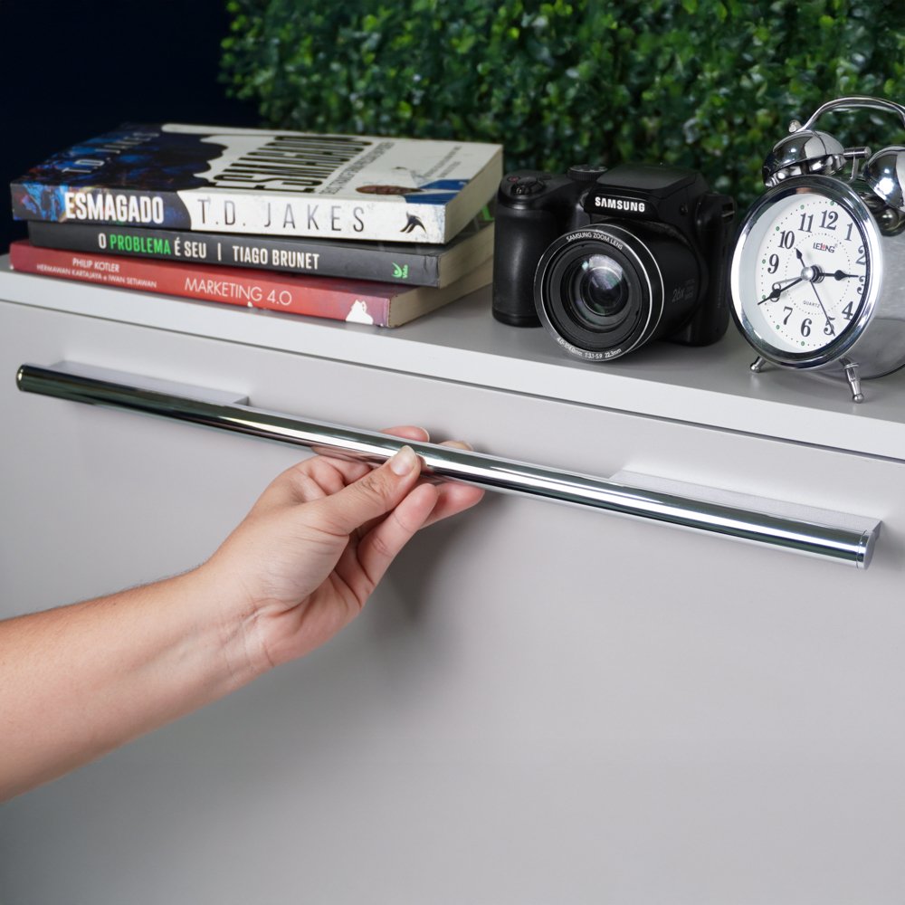 Puxador Alça Sorento Liso 320MM Cromado ZP5450.320 - Zen Design 320MM