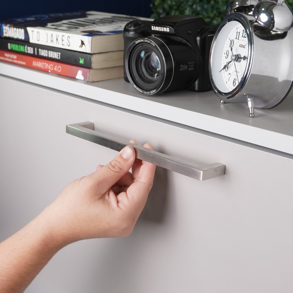Puxador Alça Rezzo IL811 - 192mm Inox Escovado - Italyline 192MM