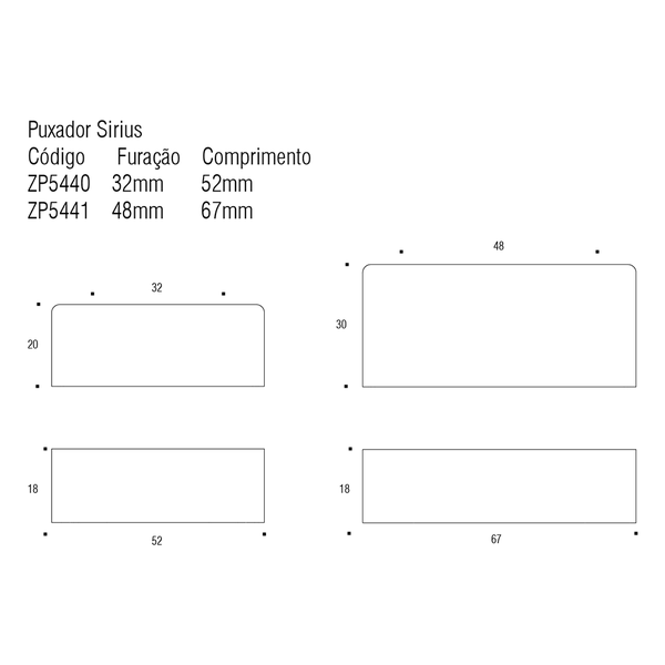 Puxador Concha Sirius 32mm Níquel Escovado ZP5440 - Zen Design Único
