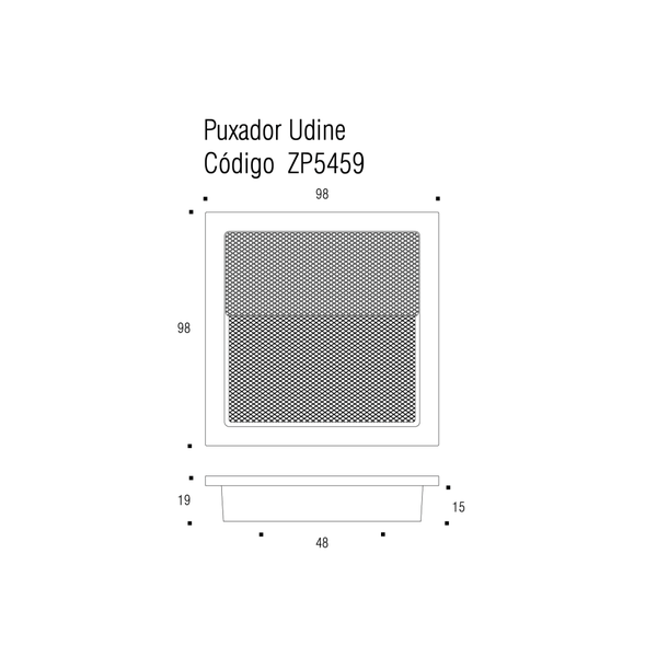 Puxador Embutir Udine Preto ZP5459 - Zen Design Único