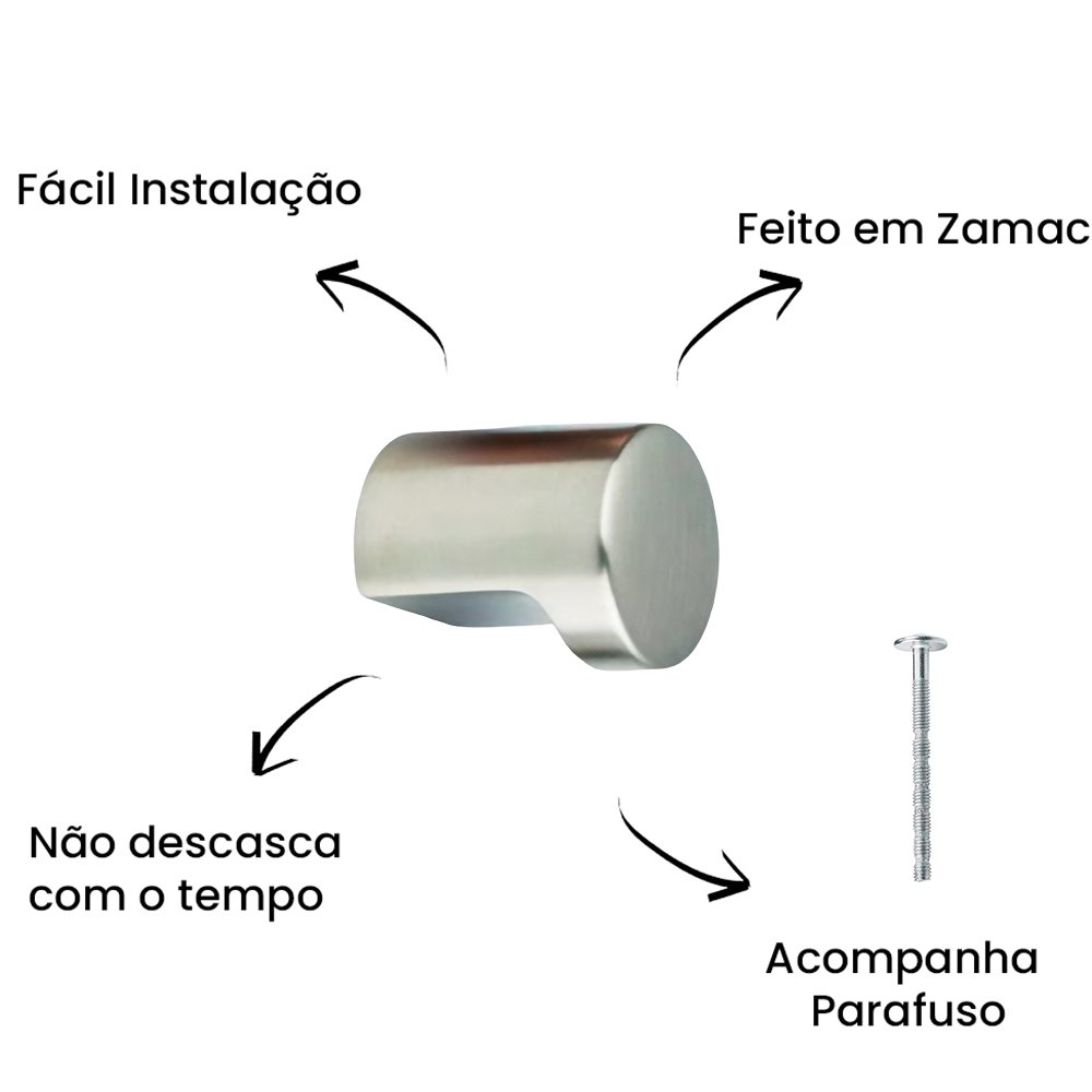 zenaoページ Puxador Ponto Radio Mini Níquel Escovado ZP4308 - Zen Design MINI