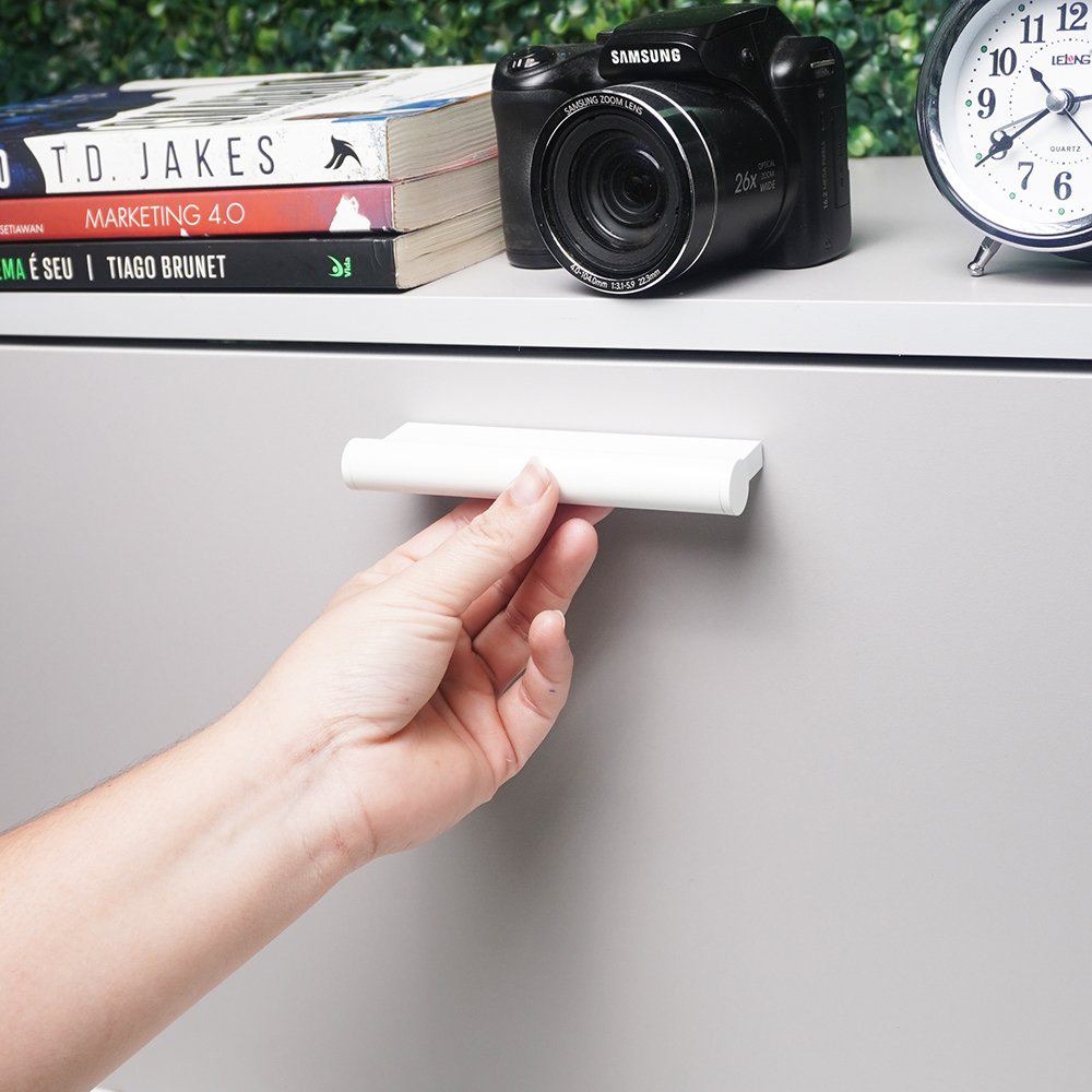 Puxador Alça Sorento Liso 96MM Branco ZP5450.096 - Zen Design 96MM