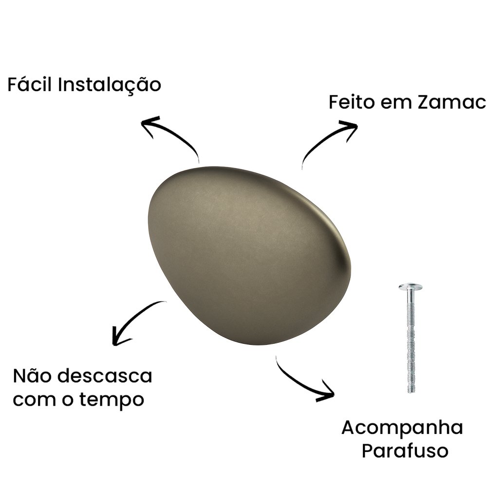 Puxador Ponto Seixo G Bronze ZP5762 - Zen Design G