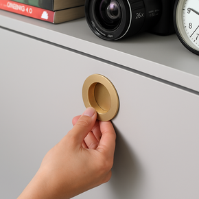 Puxador Embutir New Tondo Dourado Matte ZP5406 - Zen Design Único