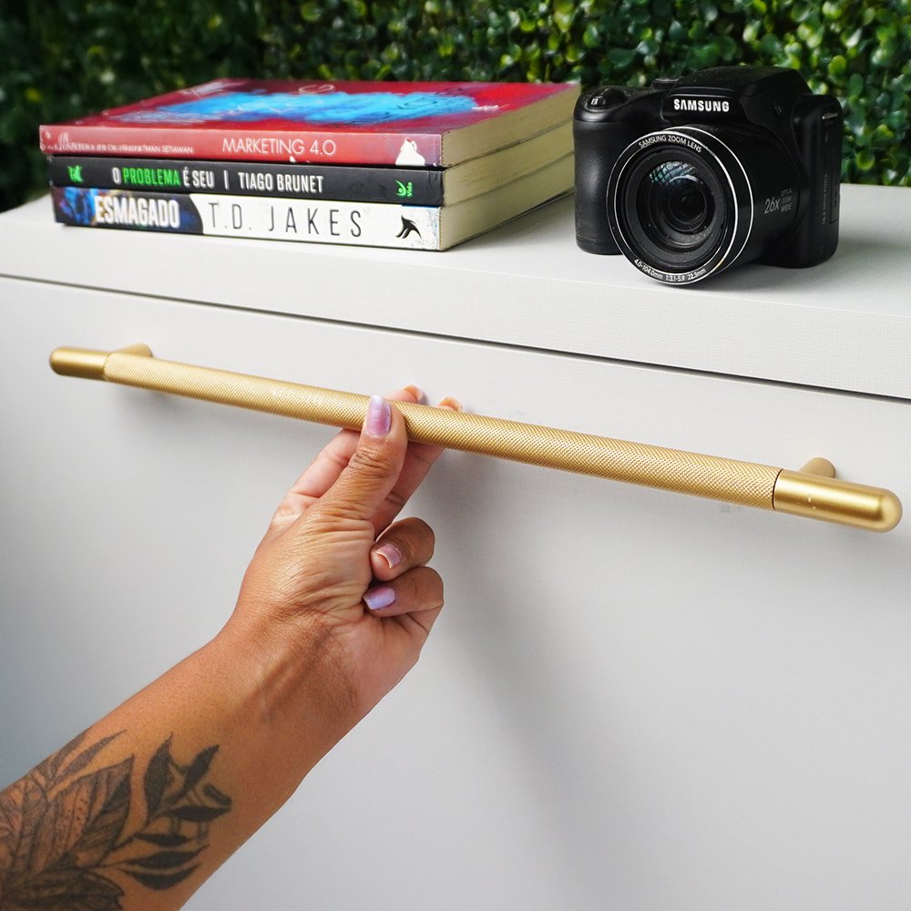 Puxador Alça Valvet Granado 352MM Dourado Matte ZP5781.352 - Zen
