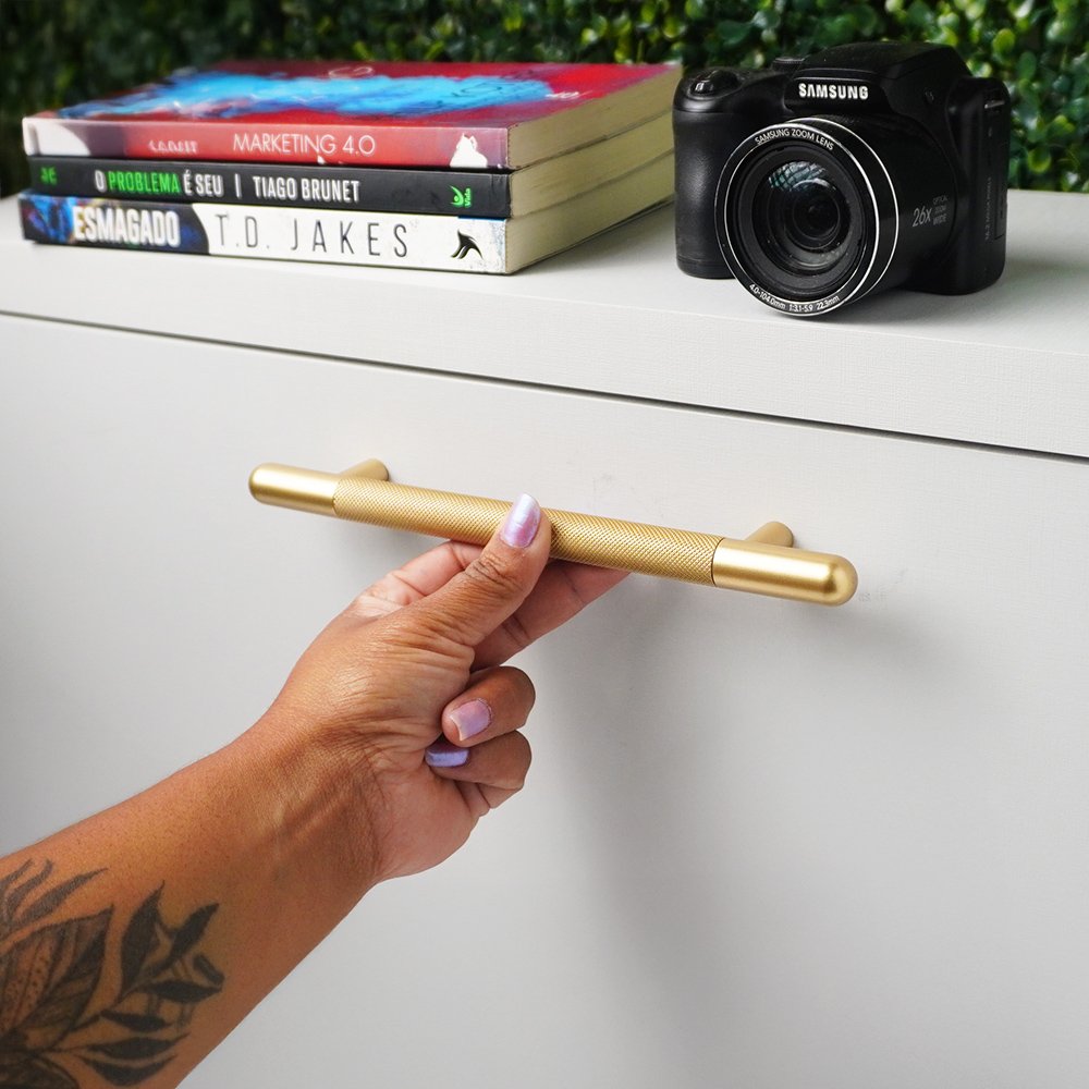 Puxador Alça Valvet Granado 160MM Dourado Matte ZP5781.160 - Zen