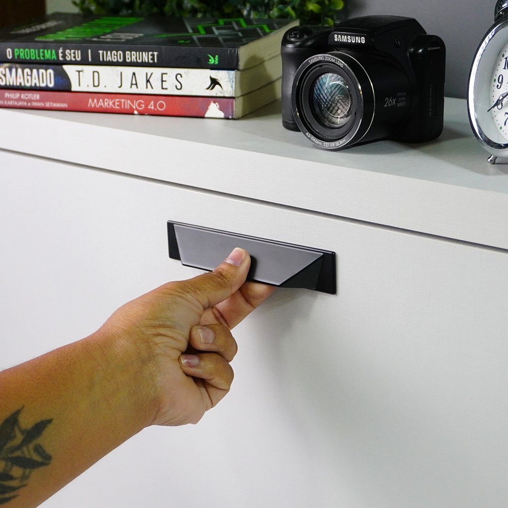 Puxador Alça Ken 192mm Preto ZP0178 - Zen Design 192MM